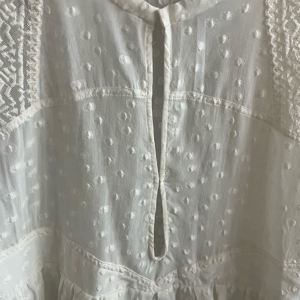 Iro hos topwear in ecru cream Ruffled Blouse size 36 excellent condition - Picture 6 of 9